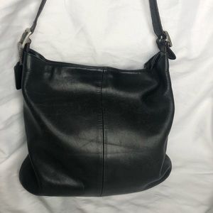Coach Black Leather Shoulder Bag